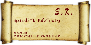 Spisák Károly névjegykártya